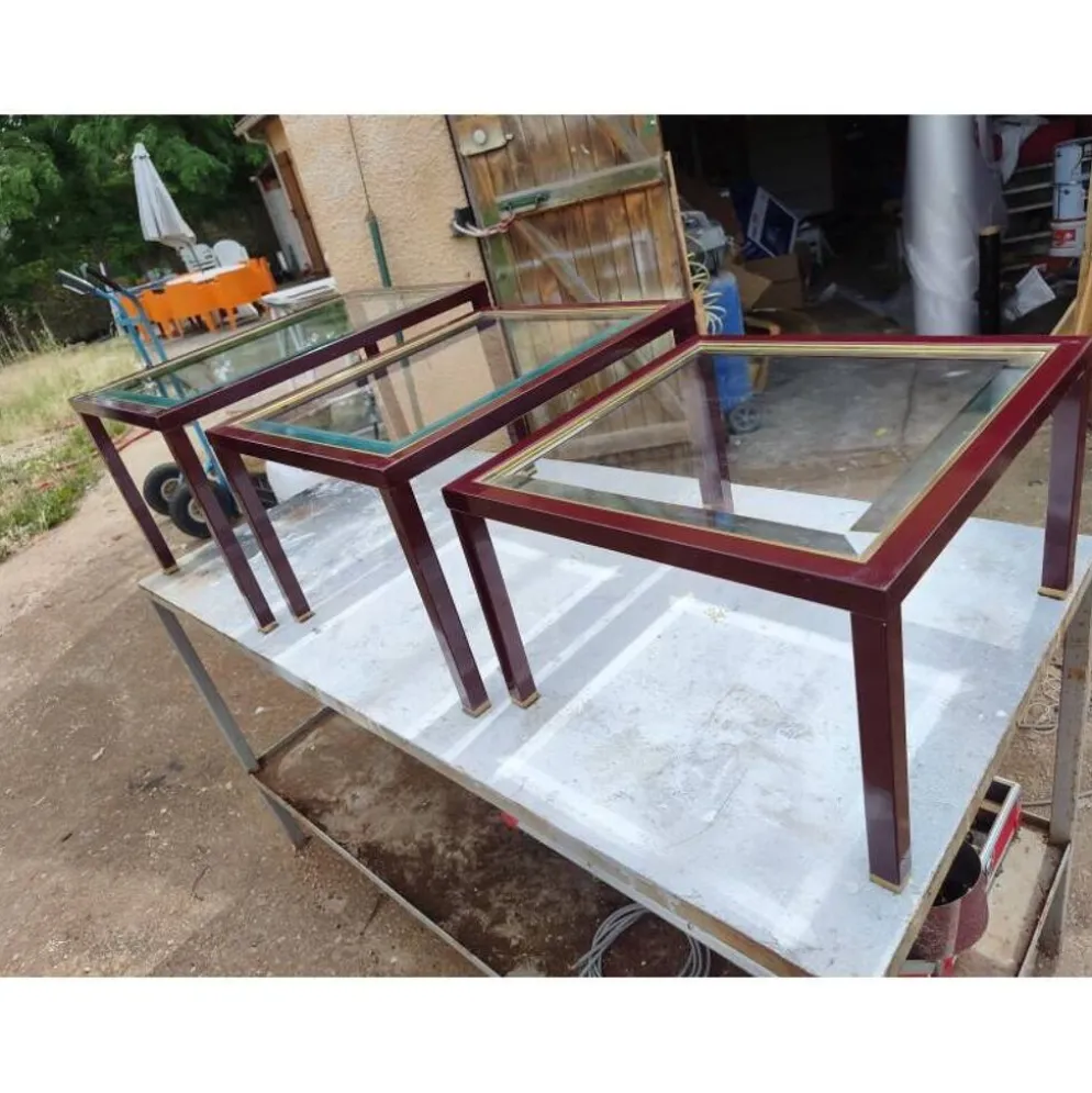 3 tables gigognes design des années 70/80