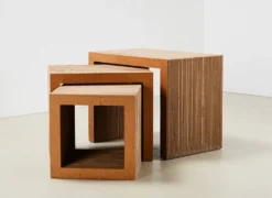 Tables gigognes 'Easy Edges' de Frank O. Gehry pour Vitra 1972