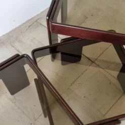 Tables gigognes empilables Gianfranco Frattini pour Cassina (lot de 3)