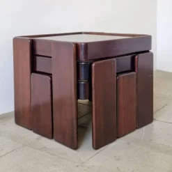 Tables gigognes empilables Gianfranco Frattini pour Cassina (lot de 3)