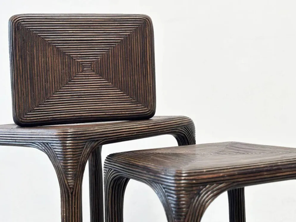 Tables gigognes en bambou, 1970