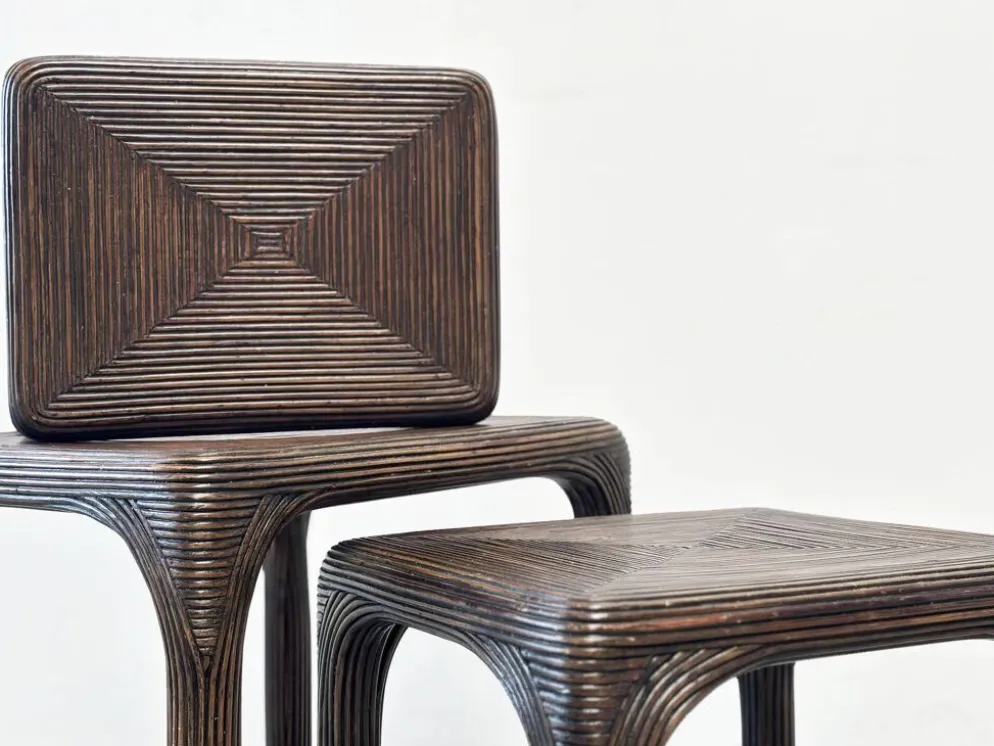 Tables gigognes en bambou, 1970