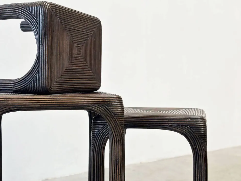 Tables gigognes en bambou, 1970