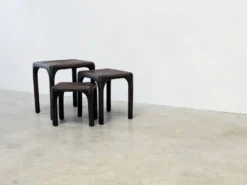 Tables gigognes en bambou, 1970