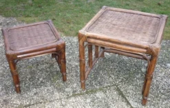 Tables gigognes en bambou et rotin
