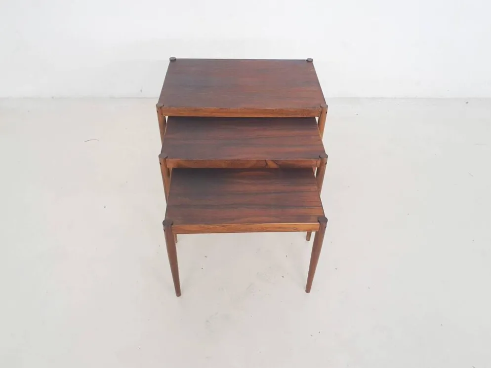 Tables gigognes en bois du milieu du siècle, Pays-Bas, années 1950