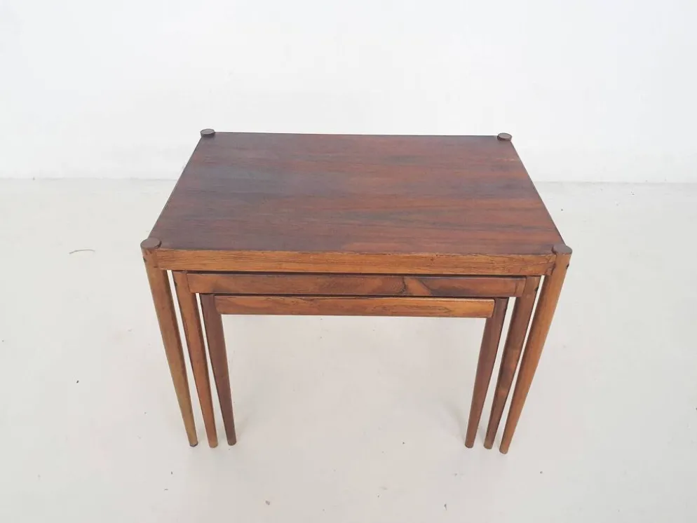 Tables gigognes en bois du milieu du siècle, Pays-Bas, années 1950