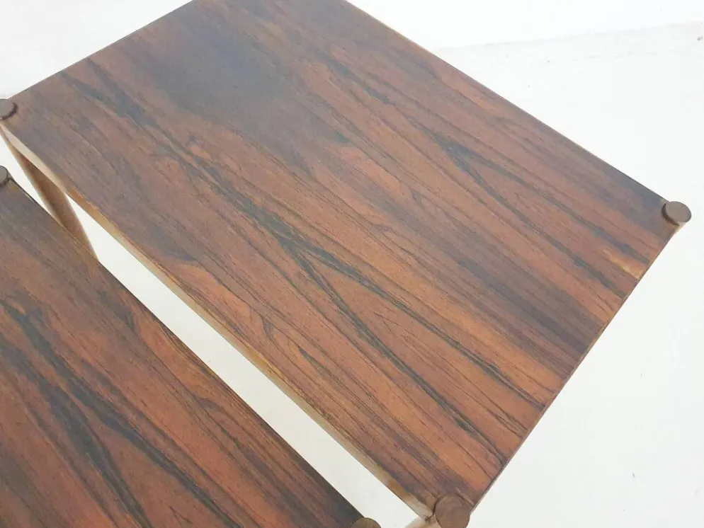 Tables gigognes en bois du milieu du siècle, Pays-Bas, années 1950