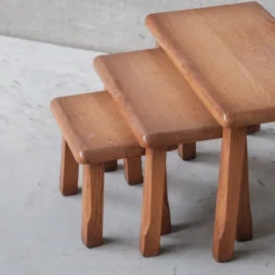 Tables gigognes en chêne 1970
