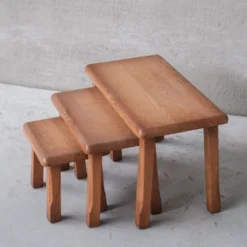 Tables gigognes en chêne 1970