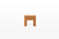 Tables gigognes en chêne vintage par Van Den Berghe Pauvers, années 1970, ensemble de 3