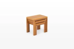 Tables gigognes en chêne vintage par Van Den Berghe Pauvers, années 1970, ensemble de 3