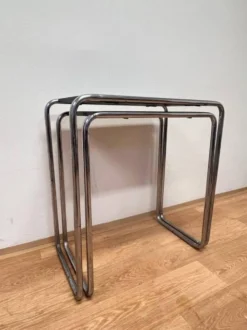 Tables gigognes en chrome Bauhaus B9, Marcel Breuer, années 1930