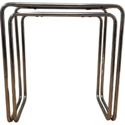 Tables gigognes en chrome Bauhaus B9, Marcel Breuer, années 1930