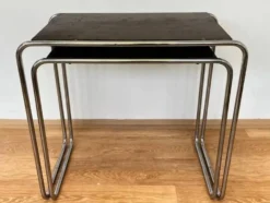 Tables gigognes en chrome Bauhaus B9, Marcel Breuer - Licence Thonet Mucke Melder.
