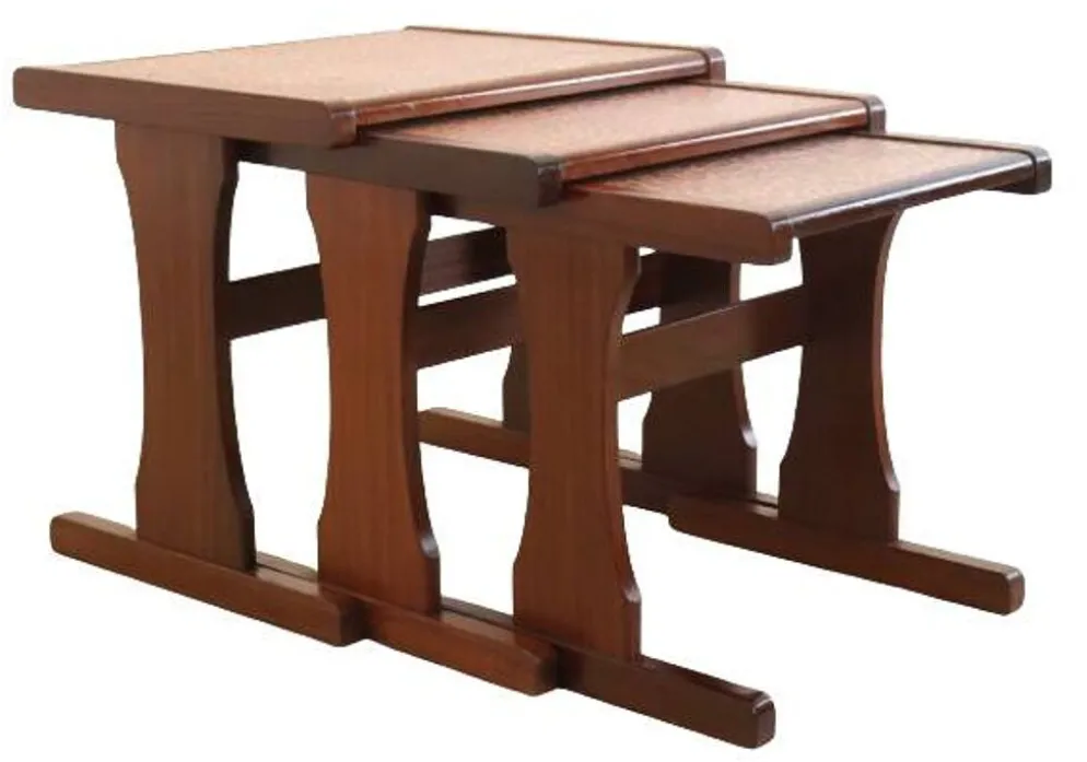 Tables gigognes en cuivre du milieu du siècle 'Birstall'