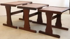 Tables gigognes en cuivre du milieu du siècle 'Birstall'