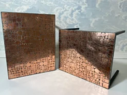 Tables gigognes en cuivre par Herbert Hirche pour Rosenthal, Allemagne, années 1970