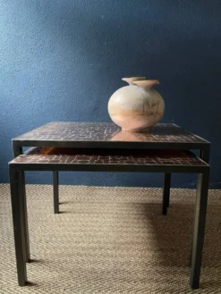 Tables gigognes en cuivre par Herbert Hirche pour Rosenthal, Allemagne, années 1970