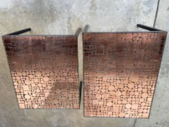 Tables gigognes en cuivre par Herbert Hirche pour Rosenthal, Allemagne, années 1970
