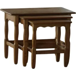 Tables gigognes en Oak, fabriquées par un ébéniste danois, modernité du milieu du siècle dernier, années 1960