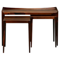 Tables gigognes en palissandre Kurt Østervig modèle 223 pour Jason Møbler, Danemark