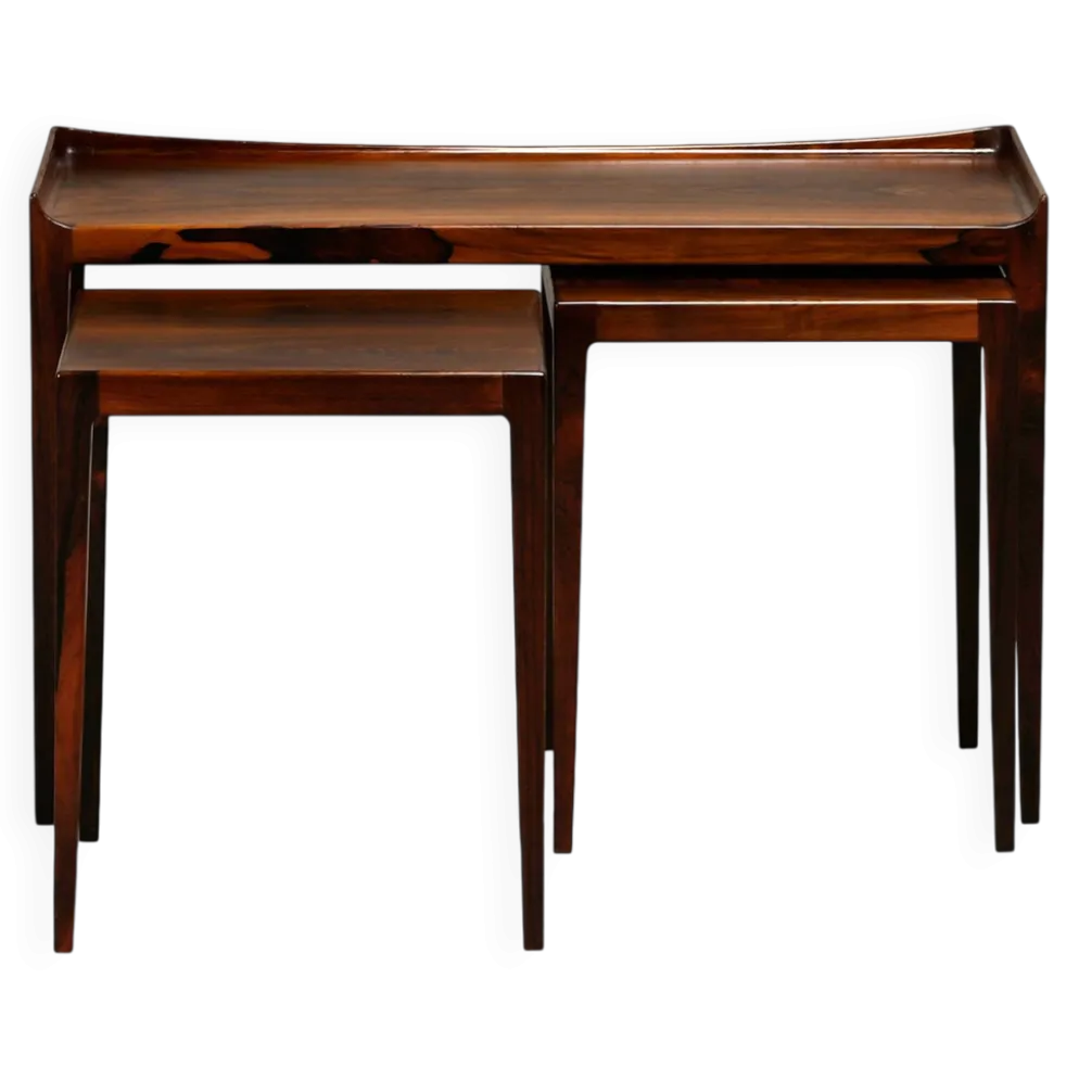 Tables gigognes en palissandre Kurt Østervig modèle 223 pour Jason Møbler, Danemark
