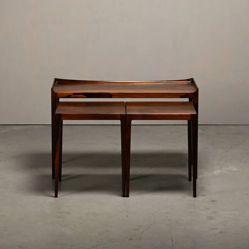 Tables gigognes en palissandre Kurt Østervig modèle 223 pour Jason Møbler, Danemark