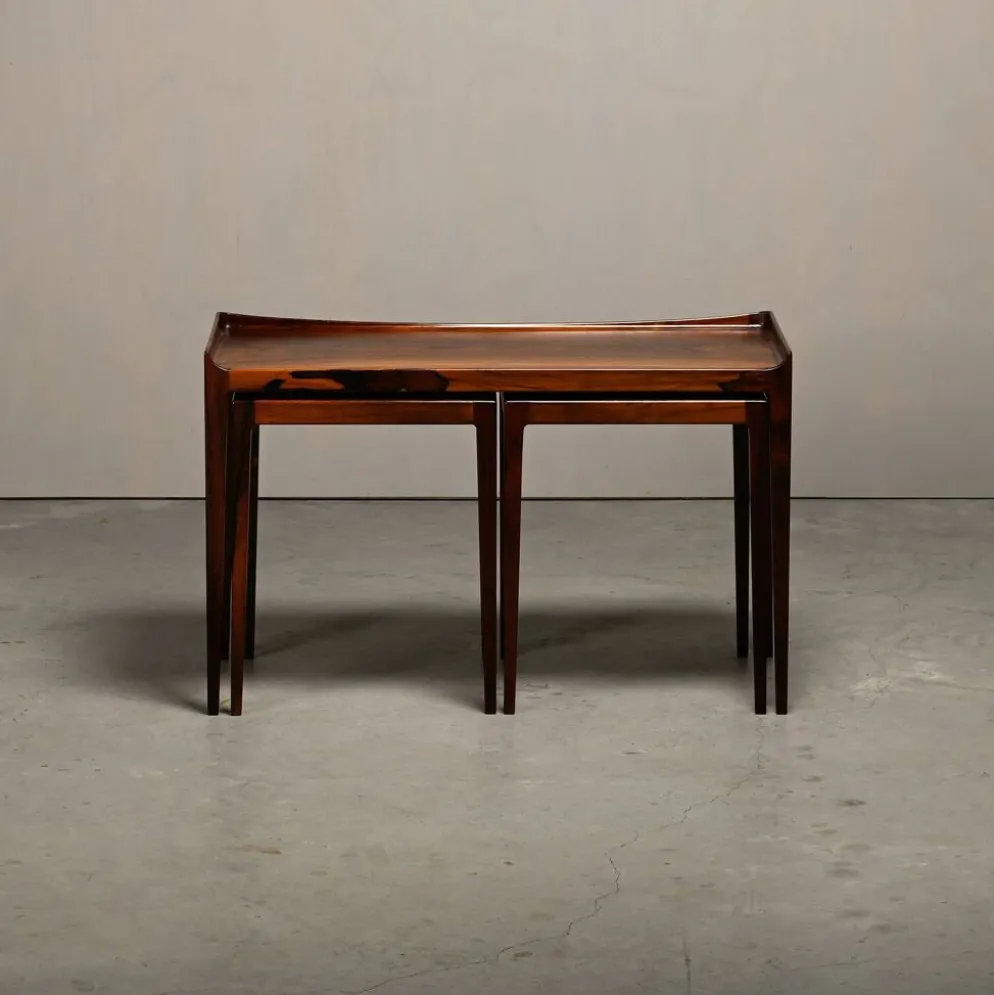 Tables gigognes en palissandre Kurt Østervig modèle 223 pour Jason Møbler, Danemark
