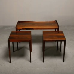 Tables gigognes en palissandre Kurt Østervig modèle 223 pour Jason Møbler, Danemark
