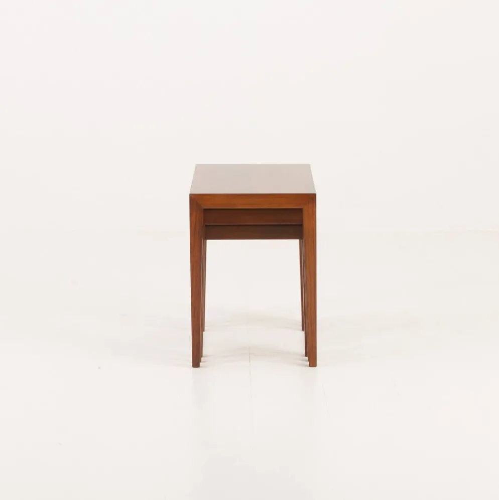 Tables gigognes en palissandre Severin Hansen, Haslev, Danemark, années 1960. Lot de 3