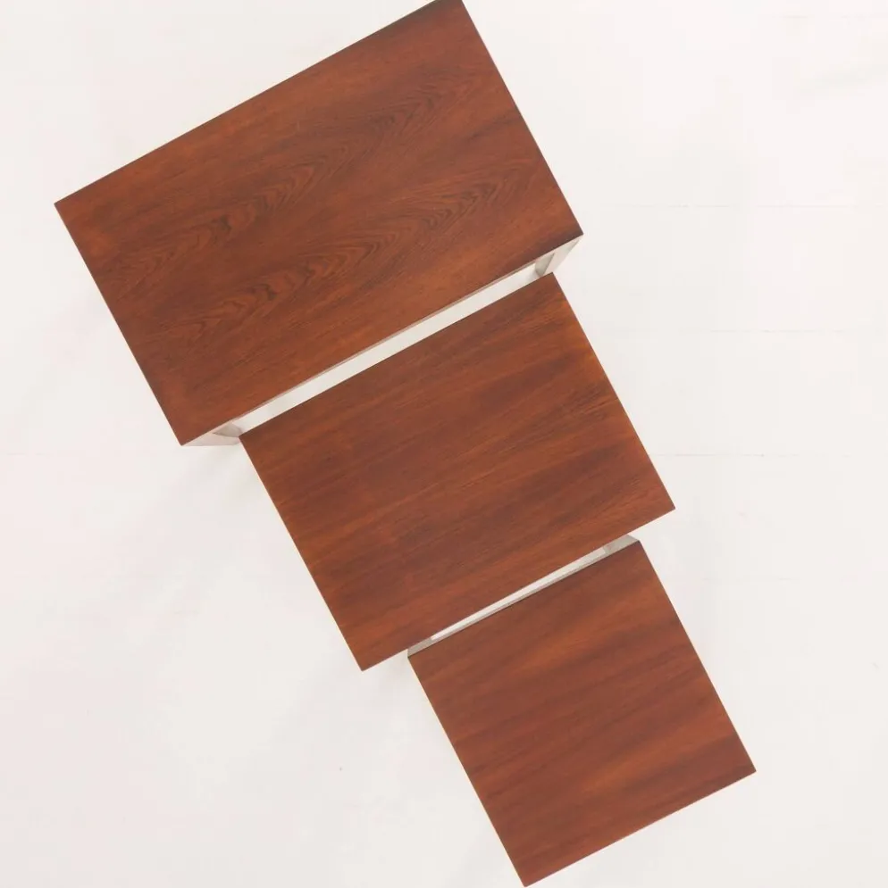 Tables gigognes en palissandre Severin Hansen, Haslev, Danemark, années 1960. Lot de 3