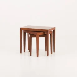 Tables gigognes en palissandre Severin Hansen, Haslev, Danemark, années 1960. Lot de 3