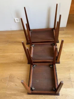 3 tables gigognes en palissandre - Danemark années 60