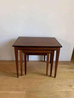 3 tables gigognes en palissandre - Danemark années 60