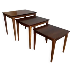 3 tables gigognes en palissandre - Danemark années 60