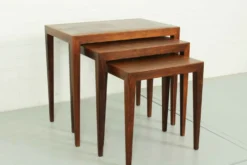Tables gigognes en palissandre par bovenkamp Severin Hansen modèle 163 , 1960
