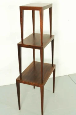 Tables gigognes en palissandre par bovenkamp Severin Hansen modèle 163 , 1960