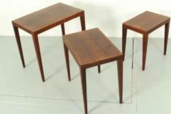 Tables gigognes en palissandre par bovenkamp Severin Hansen modèle 163 , 1960