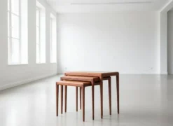 Tables Gigognes en Palissandre avec Carrelage par Johannes Andersen pour CFC Silkeborg, Danemark, 1960s, Set de 3