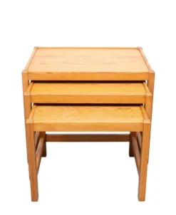 Tables gigognes en pin massif Design Kurt Østervig années 1960 Danemark