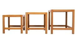 Tables gigognes en pin massif Design Kurt Østervig années 1960 Danemark