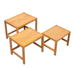 Tables gigognes en pin massif Design Kurt Østervig années 1960 Danemark