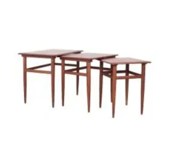 Tables gigognes en teck au design danois, années 1960
