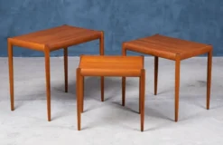 Tables Gigognes en Teck, Danemark, 1960s, Set de 3