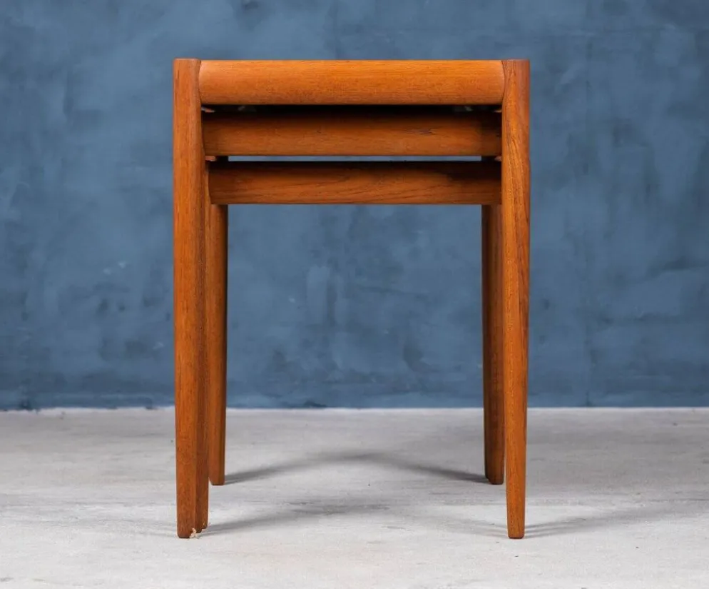 Tables Gigognes en Teck, Danemark, 1960s, Set de 3