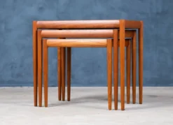 Tables Gigognes en Teck, Danemark, 1960s, Set de 3