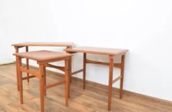 Tables gigognes en teck danois des années 50, ensemble de 3
