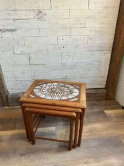 Tables gigognes en teck danois vintage de Mobelfabrikken Toften, années 1960.