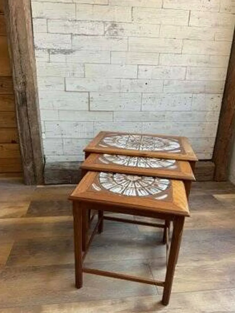 Tables gigognes en teck danois vintage de Mobelfabrikken Toften, années 1960.